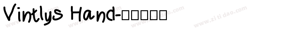 Vintlys Hand字体转换